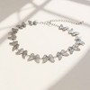 Anna-Kaci Women's Rhinestone Butterfly Chain Belt with Adjustable Link and Elegant Waist Detail 49in - Silver - 3 of 4