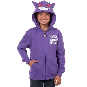 Seven Times Six Pokemon Hoodie Kids' Gen 01 Zip-Up 3-D Character Costume Hoodie - 1 of 4