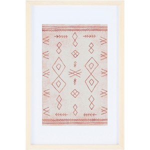 Rika - 23" X 14" - Rust/Beige - Framed Textile Wall Art - WLA1012 - Safavieh - 1 of 4