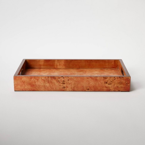 Uma Burl Wood Round Tray