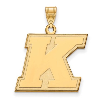 Black Bow Jewelry 14k Yellow Gold Kent State Golden Flashes NCAA Large Pendant