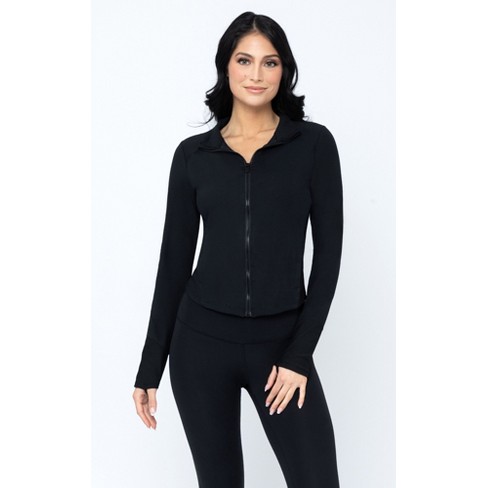 Yogalicious Womens Ultra Soft Lightweight Full Zip Yoga Jacket