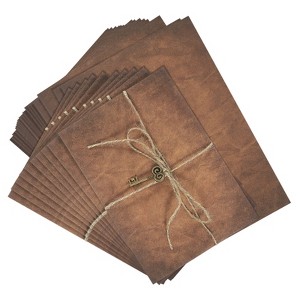Unique Bargains Vintage Texture Paper DIY Design Wedding Card Envelopes 10 Set - 1 of 4