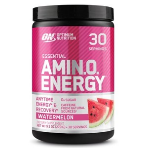 Optimum Nutrition Amino Energy - Pre Workout with Green Tea, BCAA, Amino Acids, Keto Friendly, Green Coffee Extract, Watermelon, 30 Servings - 1 of 4