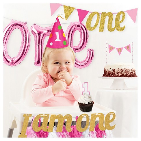 Girls 1st Birthday Party Decorations Kit Target
