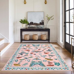 Floral Washable Rug - 1 of 4