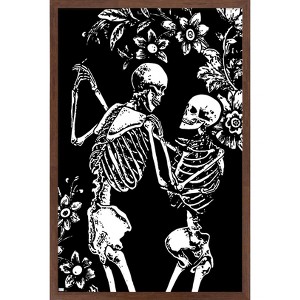Trends International Skeleton Dance Framed Wall Poster Prints - 1 of 4