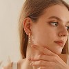 Dangle Earrings for Women 14K Gold Plated Dangly Dangling Earrings Dainty Trendy Drop Hypoallergenic Square - 4 of 4