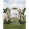 Garden Arch Trellis, Heavy Duty Metal Garden Arch with Planter Boxes, Wedding and Event Decoration, Outdoor Archway with Wheels for Garden, Yard - 3 of 4