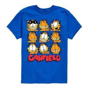 Boys' - Garfield - Garfield Faces Short Sleeve Graphic T-Shirt - 1 of 4
