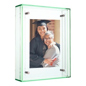 Unique Bargains Acrylic Wall Tabletop Display Floating Single Image Frame - 1 of 4