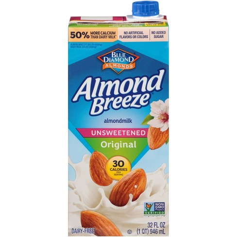 Almond Breeze Unsweetened Original Almond Milk - 1qt - image 1 of 4