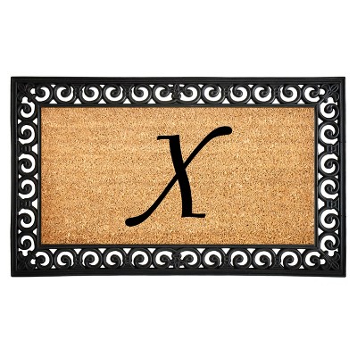 Calloway Mills 104132436X Gabriel Monogram Doormat 24 In. x 36 In. (Letter X)