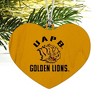 Arkansas at Pine Bluff Golden Lions Heart Love Wood Christmas Tree Holiday Ornament - 2 of 3