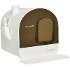 LunaLulinlk Black Cat Litter Box with Lid with Scoop and Filter - 2 of 4