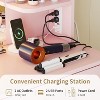 Makeup Vanity Table and Chair Set with 2 Storage Drawer & 4 Shelves, With Power Outlet and 3 Color Modes Adjustable LED Mirror, for Bedroom,Cloakroom - 4 of 4