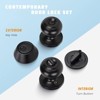 Itopfox 3-Pack Keyed Alike Entry Door Knobs & Single Cylinder Deadbolt Lock Set for Exterior & Front Door, Matte Black Finish - 2 of 4