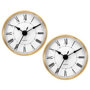 Unique Bargains Home Round Quartz Movement Mini Numeral Clock Insert - 1 of 4