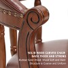 Okak Antique Solid Wood Round Counter Height Bar Stools for Dining Rooms,Degree Swivel Upholstered Counter Bar Stools with Backs - 4 of 4