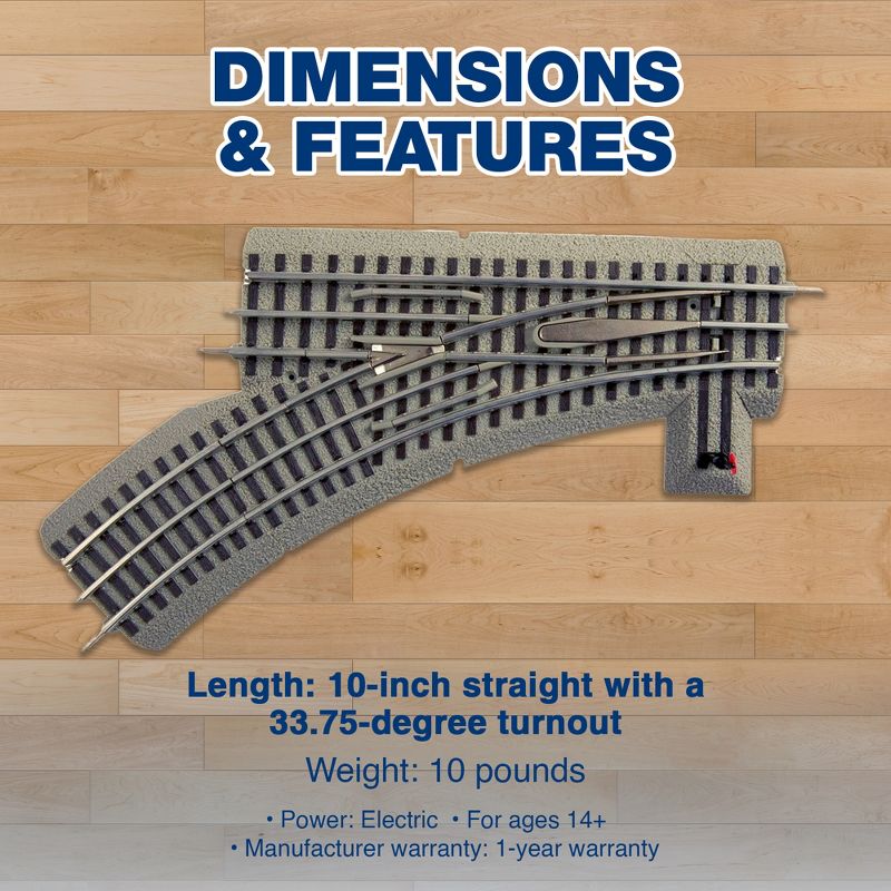 Lionel Trains O-Gauge O36 Manual Left & Right Hand Switch Track Pieces, 3 of 7