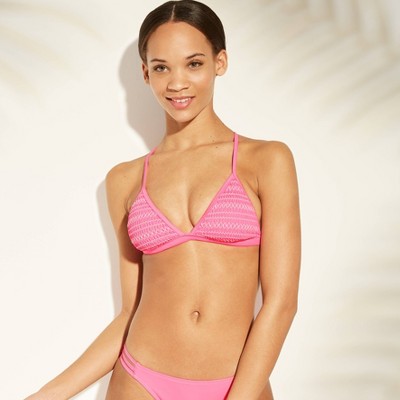 hot pink bathing suit top