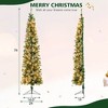 Costway 7ft Pre-lit PVC Artificial & Pine Needles Half Christmas Tree w/ 450 Branch Tips & 150 Lights - 4 of 4