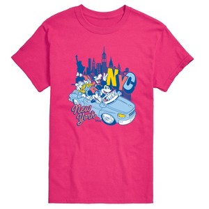 Men's - Disney - Mickey And Minnie Nyc Short Sleeve Graphic T-Shirt - 1 of 3