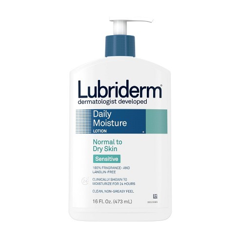 Unscented Lubriderm Daily Moisture Body Lotion For Sensitive Skin 16 Fl Oz Target