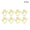 Unique Bargains Metal Bow-knot Decorative Wear Resistant Napkin Ring 8 Pcs - 3 of 4