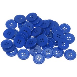 Unique Bargains Resin Craft Snap Round Flat 4-Hole Sewing Buttons 50 Pcs - 1 of 4