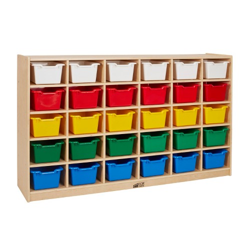 Ecr4kids 30 Cubby School Storage Cabinet Rolling Cabinet With 30