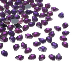 Unique Bargains Glass Horse Eye DIY Jewelry Craft Teardrop Gems 100 Pcs - 1 of 4