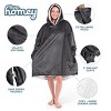 The Bare Homey - Adult Wearable Blanket - Fleece Side Pockets - 3 of 4