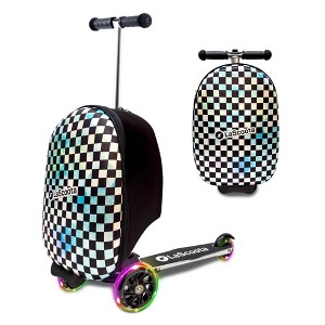 Lascoota Scooter Suitcase, Foldable Scooter Luggage For Kids, Checkered Graphic Suitcase Scooter for Kids Ages 3-14 - 1 of 4