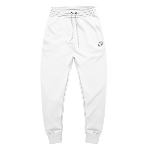 Dalix Ghost Embroidered Fleece Jogger Cuff Sweatpant Sweats Soft Warm Mens - 1 of 4