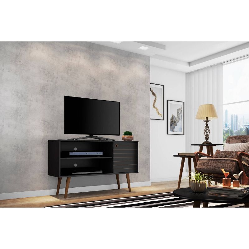 Liberty Mid-Century Modern 2 Shelves and 1 Door TV Stand for TVs up to 46" - Manhattan Comfort, 3 of 10