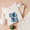 Simply Sage Market Birds and Leaves Lightweight Garment Dyed Sweatshirt - 3 of 4