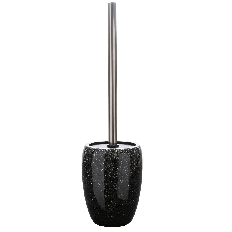Eclat Glitter Bowl Brush Holder Black - Elle D&#233;cor, 1 of 6