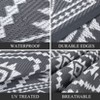 Outdoor Waterproof Rug Reversible Plastic Straw Rug, Modern UV Resistant Carpet Lightweight Floor Mat for Camping Beach Picnic Deck - 3 of 4