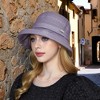 Anna-Kaci Women's Structured Bucket Hat with Pleated Band Design and Wide Brim for Elegant Everyday Sun Protection - 2 of 3