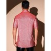 INSPIRE CHIC Men's Short Sleeve Disco Party Shining Metallic Shirt - 3 of 4