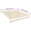 VidaXL Awning Top Sunshade Canvas Cream 9.8'x8.2' (Frame Not Included) - 4 of 4