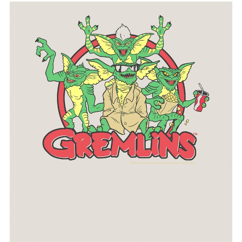 Gremlins Red Circle Logo Adult Long Sleeve Hoodie, 2 of 3