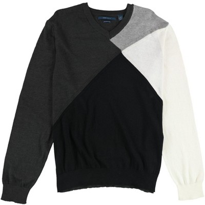 Perry Ellis Mens Color Block Knit Sweater