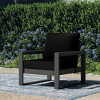 WestinTrends Montara Outdoor Modern HDPE Patio Club Chair with Waterproof Deep Seat Cushions - 2 of 4