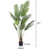 Set of 2 Artificial Palm Tree 5ft Tropical Palm Tree,12 Detachable Trunks Faux Tree Perfect Faux Plants for Office Living Room Floor Porch Decor - 2 of 4