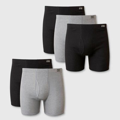 Hanes Premium Women's 4pk Cotton Mid-thigh With Comfortsoft Waistband Boxer  Briefs - Basic Pack White/gray/black M : Target