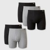 Hanes Men's Comfort Soft Waistband Boxer Briefs 5pk - Black/Gray - 4 of 4