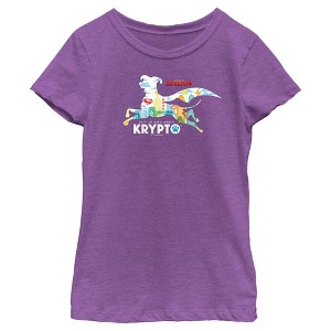 Girl's DC League of Super-Pets Krypto Silhouette T-Shirt - 1 of 4