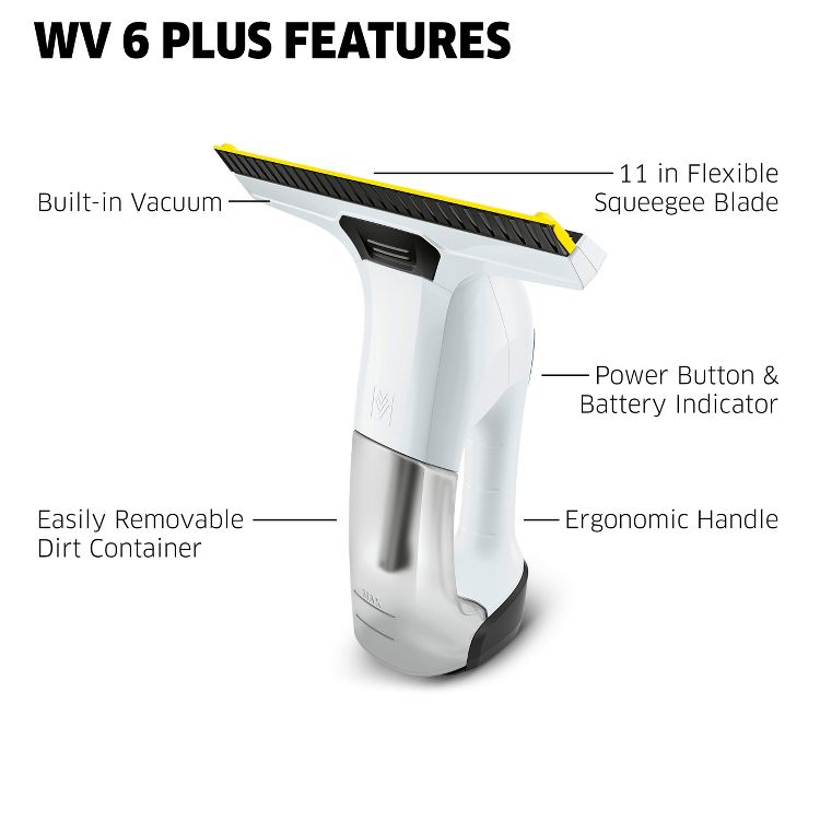 Karcher WV 6 Plus Electric Squeegee, Window Vacuum, Window Cleaner Tool, 2 of 10